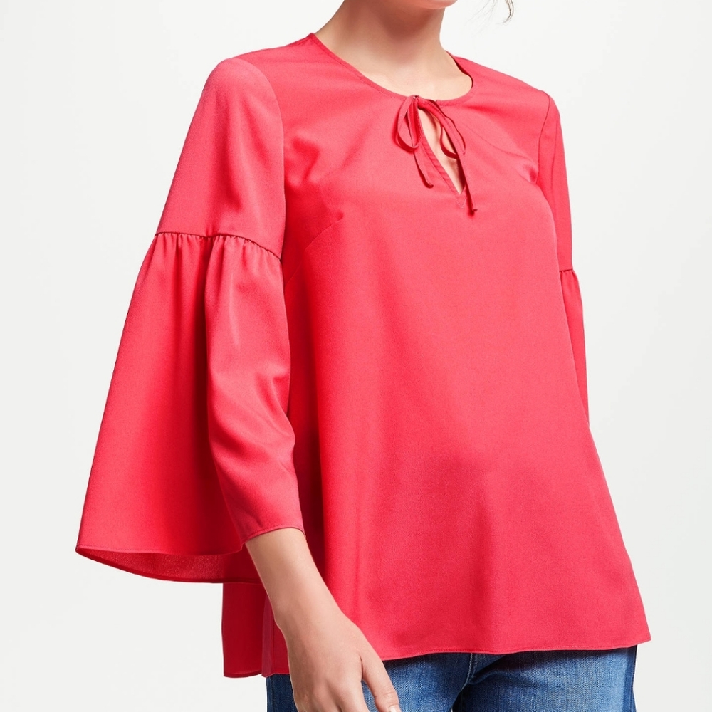 Boden Boho Sleeve popover top - Pop Peony